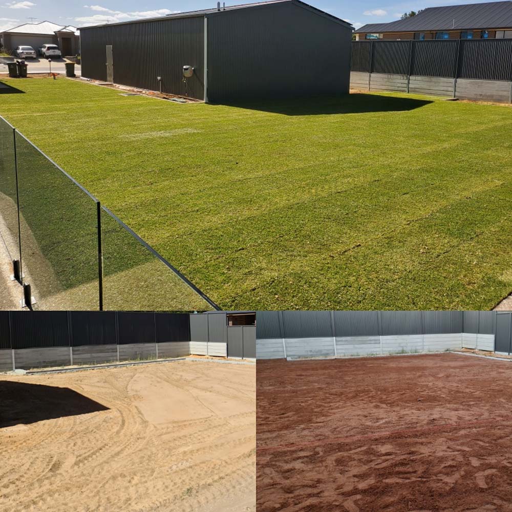 turf laying before during & after